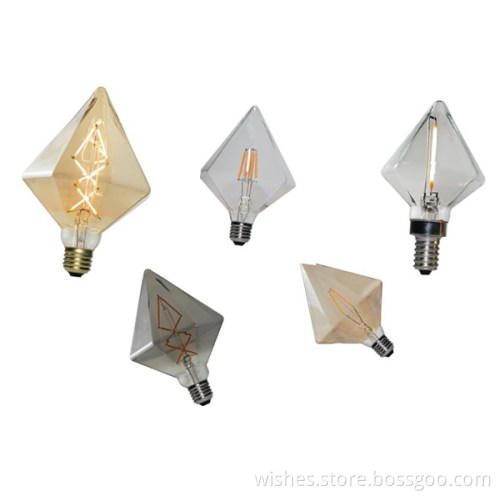Diamond decorative led filament bulb